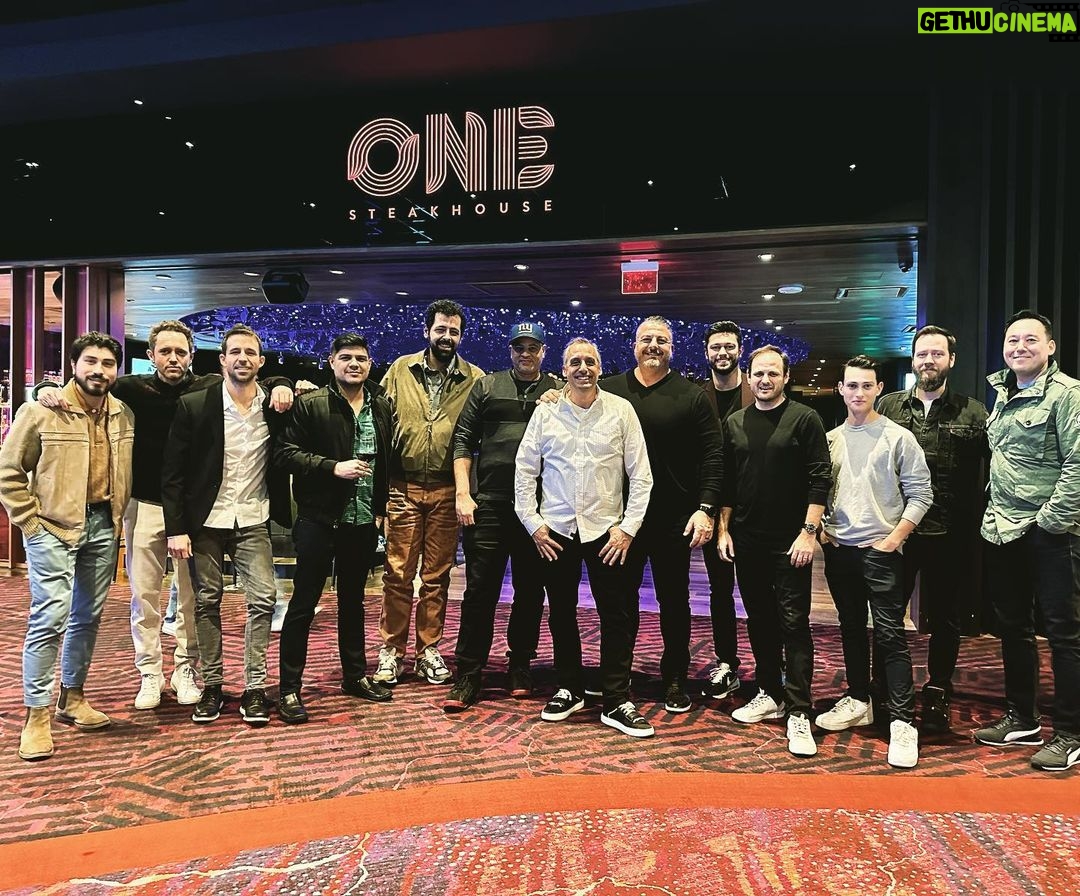 Joe Gatto Instagram - One hell of a squad helping me celebrate my one year anniversary of performing stand up comedy. It’s hard to express the craziness this ride has been. It started in front of 200 people in Wisconsin and culminated with a packed theater weekend in LA, Phoenix and Vegas in front of thousands. A huge thanks to each and every one of my fans out there that have been in the seats laughing and smiling when we needed it most. Myself included. And the Night of Comedy Tour continues. Don’t miss me coming to a city near you. Ticket link in bio. Virgin Hotels Las Vegas