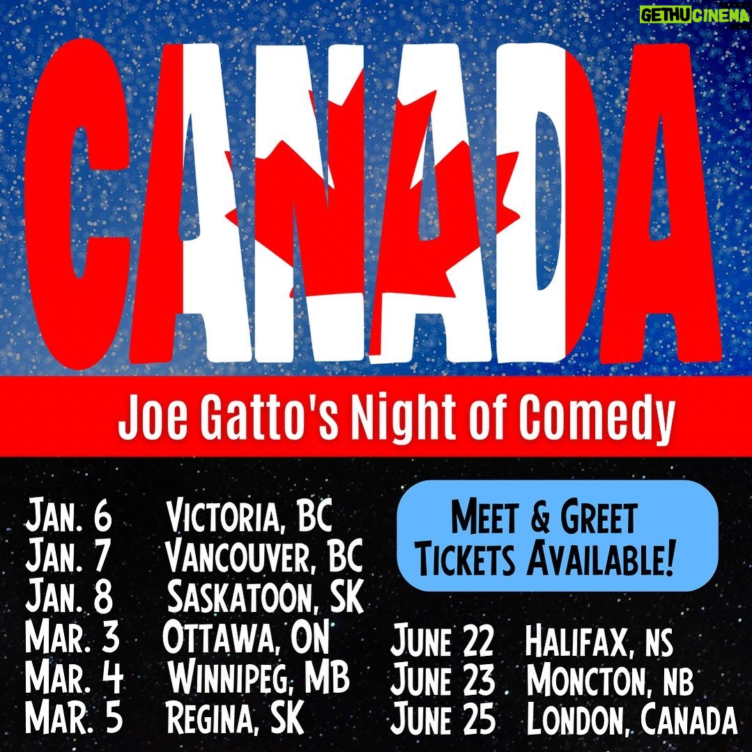 Joe Gatto Instagram - Kicking off 2023 with performing for my people in Canada. So excited to see you all after hearing that I should come tour there for over a decade. Tickets at JoeGattoOfficial.com or use the link in the bio.