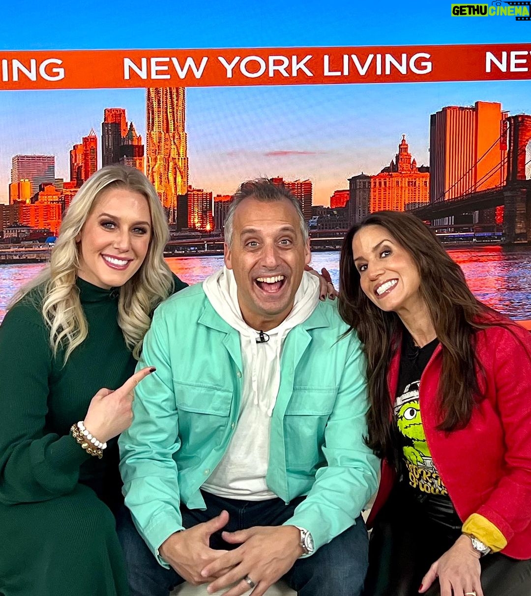 Joe Gatto Instagram - What a great morning guesting on @nylivingtv with these wonderful ladies. Thanks for such a fun interview Marysol and Alex. Genuine, great conversation and laughs. And also met the legend @kennethcolereal and got to thank him for all the amazing products throughout the years he’s given the world. @kenethcole @pix11news