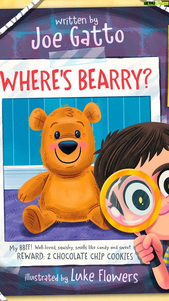Joe Gatto Instagram - My children’s book “Where’s Bearry?” comes out September 3rd. So excited for you all to see this. Inspired by true events of my son losing his stuffed animal one night. It’s filled with humor and lesson in patience and a load of Easter egg references for my fans. My dog Spumoni is even in it! Available to preorder now. Link in bio or on Amazon/Barnes and Noble or anywhere you buy books.