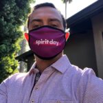 Joe Lo Truglio Instagram - I wear purple and proudly display pink ears in a united stand against bullying. It’s okay to be who you are. Don’t let sad, angry people define you. Don’t let the clowns bring you down. Find strength in friends. 💖 I will continue to fight for and support the LGTBQ community, especially its youth, who are forced to protect and defend their voices every day. 🌈 There are millions with you. Don’t ever forget that. #SpiritDay @GLAAD