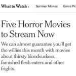 Joe Lo Truglio Instagram - What a trip to get a tip of the hat from the @nytimes ! 😁 Our movie is getting some good word. 🪓🩸Links to VOD in bio.
