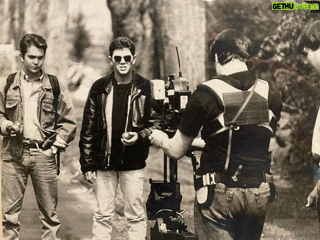 Joe Lo Truglio Instagram - Here’s @thomaspatricklennon and I in our very first NYU student film over 30 years ago. Will the friendship of these two darling cherubs survive the battle this Sunday at 8 ET/7 CT on @familyfeudabc? 🤷🏼Place your bets. (In photo: @adammarcus13 and Dave Emmerich)