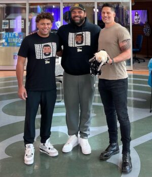 Joe Manganiello Instagram - In case you were wondering what I did this past summer… PART I

1. & 2. Shot the first season of DEAL OR NO DEAL ISLAND on an actual remote jungle island…
3. Served as a groomsman/shovel brother for one of my best friends in the world back in our hometown of Pittsburgh…
4. While doing some Board of Director work at Pittsburgh Children’s Hospital, I met up with my friend and Steelers Captain Cam Heyward and his younger brother/Steelers Tight End Connor…
5. Checking to see if the CIA has James Harrison pushing too many pencils, and congratulating him on entering the Steelers Ring of Honor.
6. Went to Nemacolin and visited Frank Lloyd Wright’s FALLINGWATER…
7. Served as the American Ambassador at THE LUCCA COMICS & GAMES FESTIVAL’S 30th Anniversary in Lucca, Italy for the first time as an Italian Citizen…
8. Bumped into legendary fantasy artist Adrian Smith…
9. Made a pilgrimage to see the actual Sword in the Stone at The Cathedral of San Galgano…
10. Stared into Caravaggio’s eyes at the Ufizzi Gallerie in Firenze… my favorite piece at one of my favorite museums… 

AND MUCH MUCH MORE SO STAY TUNED FOR PART TWO…