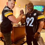 Joe Manganiello Instagram - In case you were wondering what I did this past summer… PART I 1. & 2. Shot the first season of DEAL OR NO DEAL ISLAND on an actual remote jungle island… 3. Served as a groomsman/shovel brother for one of my best friends in the world back in our hometown of Pittsburgh… 4. While doing some Board of Director work at Pittsburgh Children’s Hospital, I met up with my friend and Steelers Captain Cam Heyward and his younger brother/Steelers Tight End Connor… 5. Checking to see if the CIA has James Harrison pushing too many pencils, and congratulating him on entering the Steelers Ring of Honor. 6. Went to Nemacolin and visited Frank Lloyd Wright’s FALLINGWATER… 7. Served as the American Ambassador at THE LUCCA COMICS & GAMES FESTIVAL’S 30th Anniversary in Lucca, Italy for the first time as an Italian Citizen… 8. Bumped into legendary fantasy artist Adrian Smith… 9. Made a pilgrimage to see the actual Sword in the Stone at The Cathedral of San Galgano… 10. Stared into Caravaggio’s eyes at the Ufizzi Gallerie in Firenze… my favorite piece at one of my favorite museums… AND MUCH MUCH MORE SO STAY TUNED FOR PART TWO…