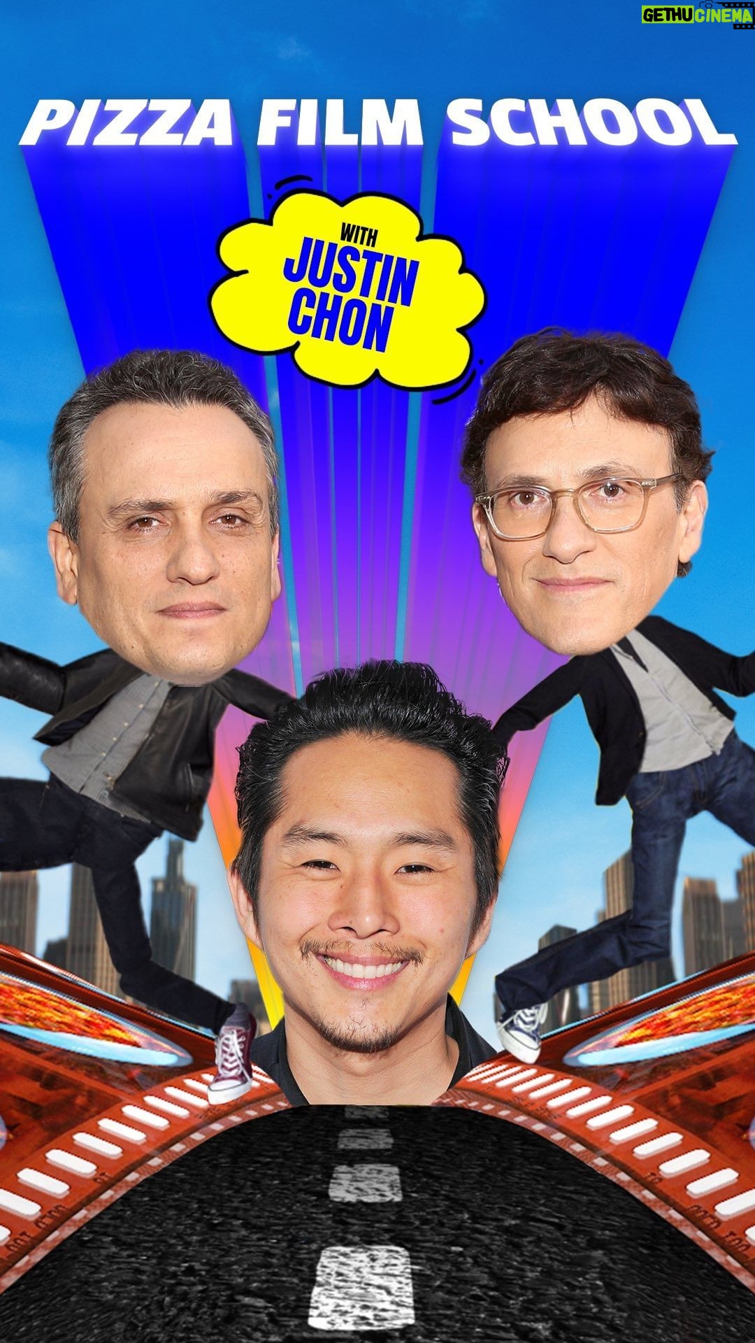 Joe Russo Instagram - In this week’s episode of #PizzaFilmSchool, Justin Chon dishes up his directorial process and casting secrets for his film Blue Bayou. And for the first time in PFS history, we had a pizza thief on our hands… Part 1 & 2 of the two-part Justin Chon episode is available NOW on the AGBOVERSE. Link in bio to subscribe and watch.