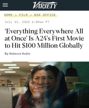 Joe Russo Instagram - HUGE DEAL 👏 Congrats to the Everything Everywhere team. We couldn’t be prouder to be a part of this film. 👏👏👏