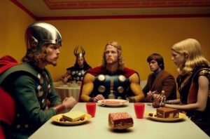 Joe Russo Instagram - Holy shit. Where can we watch this… AI art front @digiguru. “The Avengers (1980) directed by Wes Anderson”