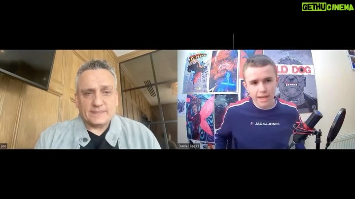 Joe Russo Instagram - Much love for @daniel.fee.33 🇮🇪 Such an amazing interviewer with an incredible understanding of and passion for movies, and a bright filmmaking career ahead of him. Can’t wait to meet on set! Head to our link in bio to watch the full interview.
