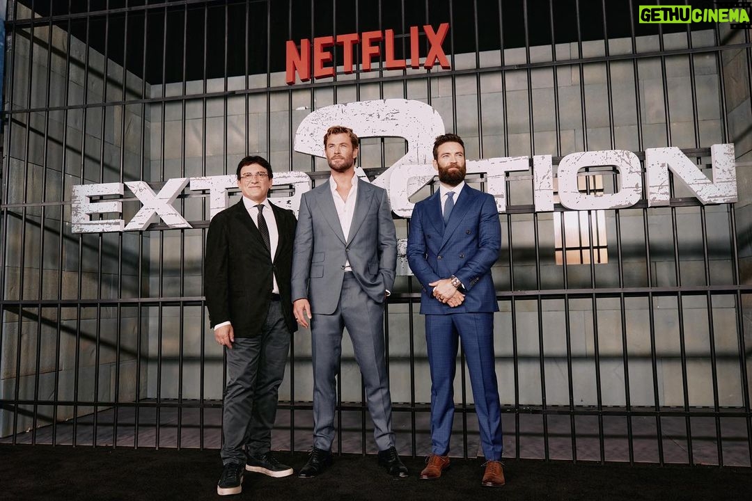 Joe Russo Instagram - We can’t wait to share #Extraction2 with all of you… it truly kicks ass! Congrats to Chris Hemsworth, Sam Hargrave, and the entire filmmaking team. Extraction 2 is coming to @netflix Friday, June 16th.