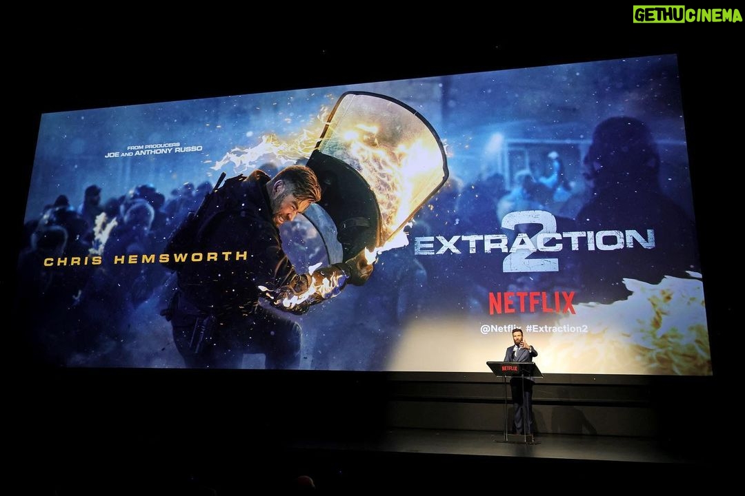 Joe Russo Instagram - We can’t wait to share #Extraction2 with all of you… it truly kicks ass! Congrats to Chris Hemsworth, Sam Hargrave, and the entire filmmaking team. Extraction 2 is coming to @netflix Friday, June 16th.