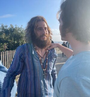 Joel Courtney Instagram - Here’s some #bts of @jesusrevolutionmovie. I hope this makes you want to go and see the movie TONIGHT!!! Or tomorrow. Or Sunday. Or ever. ❤️ Swipe and enjoy!