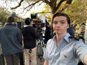 Joel Courtney Instagram - bts on #jesusrevolution. I’m catching up on sleep and content 😴📸🎬