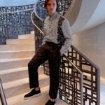 Joel Courtney Instagram - Raise your hand if you love a good staircase 🙋🏻‍♂️🙋🏻‍♂️ Stylist - @ashleypweston Grooming - @nicoleellemakeup 📸 - the BEST WIFE EVER (aka @mia_scholink)