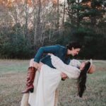 Joel Courtney Instagram - Thankful for you and all of the adventures we’ve had in just a single year. Around this time last year was when we moved to TN and it’s safe to say that sometimes the unknown + unexpected parts about life are the best ones. 🫶🏼🍁 #thankful #thanksgivingphotoshoot #happythanksgivng #fallphotography #fallphotoshoot #coupleshoot #couplesphotography #joelandmia #whitedress #thanksgivingoutfit