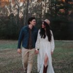 Joel Courtney Instagram - Thankful for you and all of the adventures we’ve had in just a single year. Around this time last year was when we moved to TN and it’s safe to say that sometimes the unknown + unexpected parts about life are the best ones. 🫶🏼🍁 #thankful #thanksgivingphotoshoot #happythanksgivng #fallphotography #fallphotoshoot #coupleshoot #couplesphotography #joelandmia #whitedress #thanksgivingoutfit