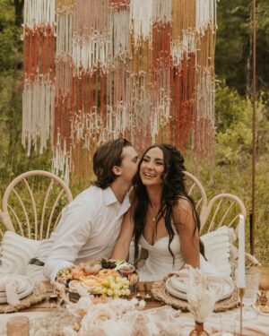 Joel Courtney Instagram - To think that it’s already been a year. I love you now more than I did 365 days ago ❤️
photography: @jsonivephotography
rentals + styling: @mobohoevents
hair: @braidsbyellie__
charcuterie: @eatneattreats
mua: @makeupby_velvet
dress: @grace_loves_lace