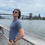 Joel Courtney Instagram - If you ever wonder why I don’t post that often, it’s because I’m bad at posing 😂😂😂 thank you @mia_scholink for your patience 😘😘 #brooklynbridge #nyc