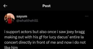 Joey Bragg Instagram - At least they’re talking about me.