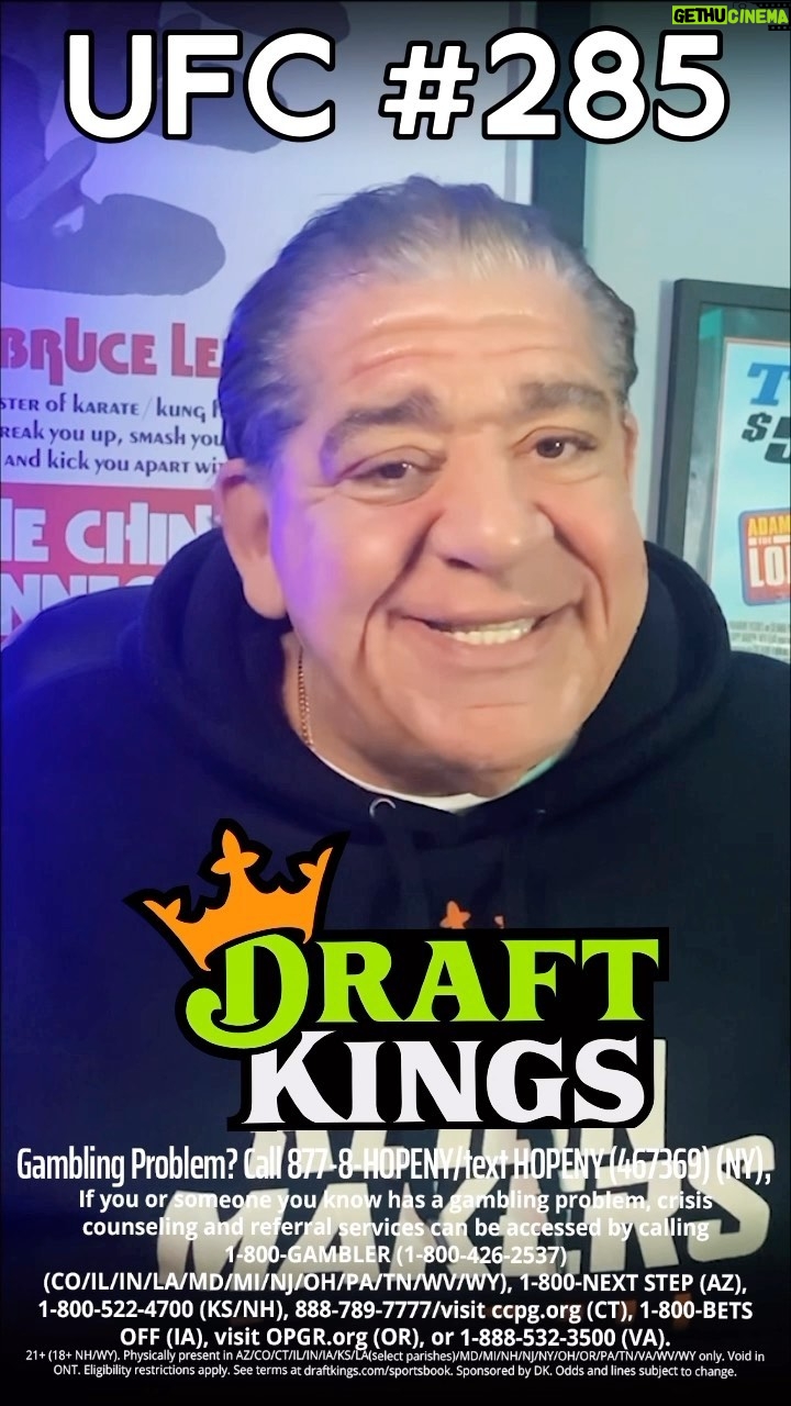 Joey Diaz Instagram - TONIGHT! UFC 285 Picks with Uncle Joey & @draftkings
