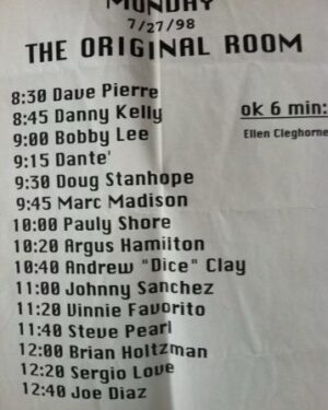 Joey Diaz Instagram - The Comedy Store lineup in the old days…..