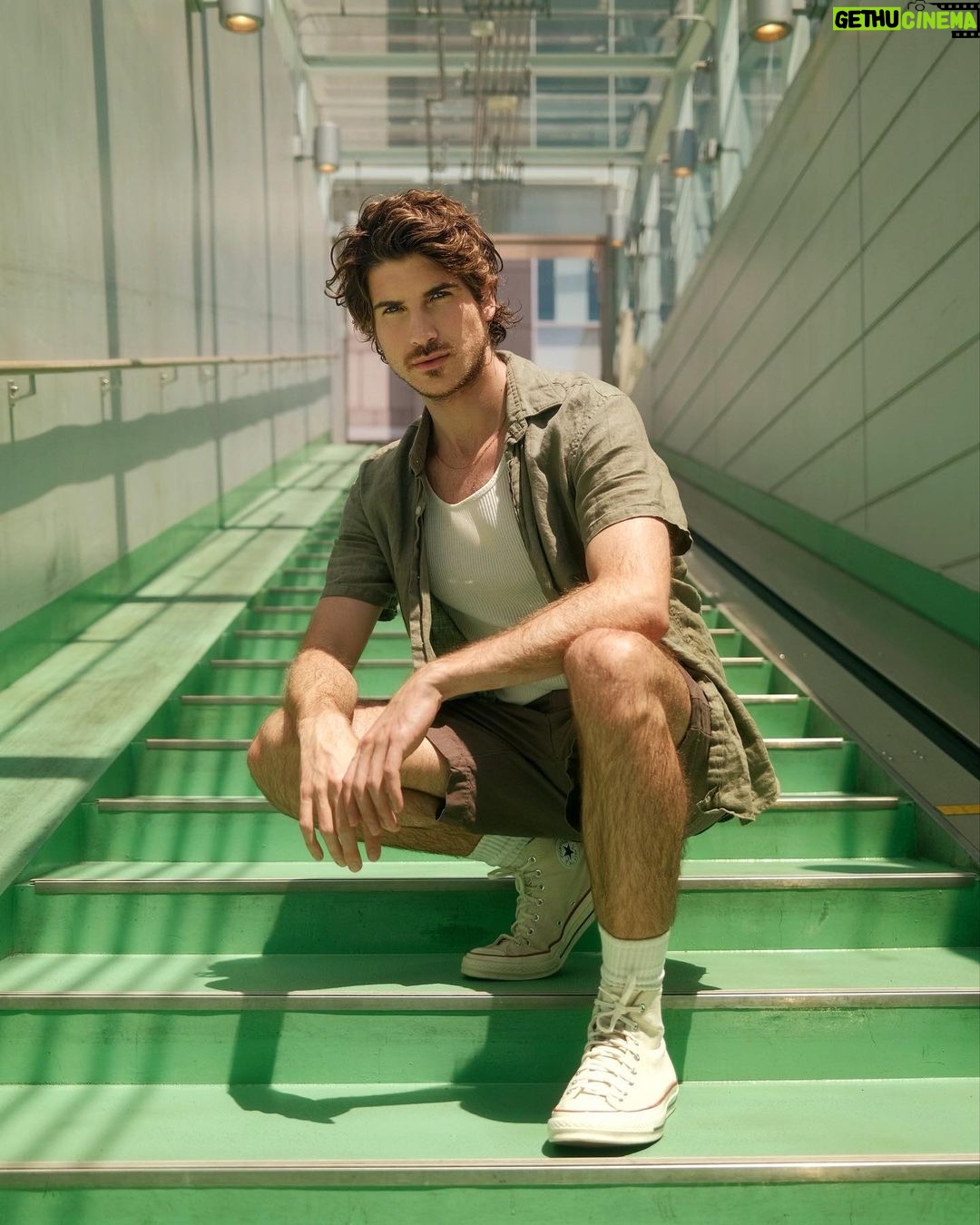 Joey Graceffa Instagram - will you please tell me my hair looks sexy pushed back 💚 Tokyo, Japan