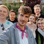 Joey Graceffa Instagram - moved to England just to fight these guys for all the times they killed me in Among Us 😤 England, UK