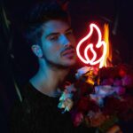 Joey Graceffa Instagram - my heart belongs to @the.midnight.society 🔥 #ad they sent me this awesome fire lamp and some confidential information from #AreYouAfraidOfTheDark to solve the mystery of Connor’s disappearance 🔦😳 keep an eye out on my next video for the unboxing, and make sure to follow @nickelodeon & @the.midnight.society to stay on top of the latest clues! #AYAOTD 📸 @johnestanislau