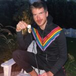 Joey Graceffa Instagram - sweatpants are the official uniform of 2020 😌✌🏻 new @crystalwolf tracksuit is out now! get your rainbow fantasy at the link in bio 🌈 Less Is S'more