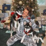 Joey Graceffa Instagram - Merry Christmas from my furry family to yours! 🎄🐺🐺♥️ What’s you’re favorite gift Santa got you? 🎅🏼