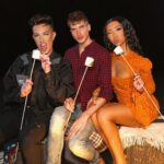 Joey Graceffa Instagram - I swear officer, I’m INNOCENT! 🚨 My new series “Campfire Kiki” is HERE! Join @jamescharles, @nikita_dragun and myself for the first episode, “Drama In The Community” 🔥☕️👀 Link in bio + tag who you want to see around the campfire in the comments below. #CampfireKiki