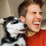 Joey Graceffa Instagram - Reunited with my Pinky girl! 😭 I can’t believe @lunathepaulsonpup remembered me & wouldn’t stop giving me kisses....might have to steal her back! 🥰 link in bio to see the emotional video