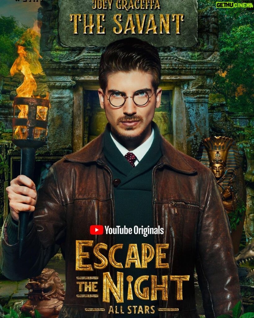 Joey Graceffa Instagram - If Indiana Jones and Harry Potter had a very gay son⚡ @escapethenight SEASON 4 ALLSTARS premieres July 11 on YouTube Premium! Ahhhhh! Who’s excited?! #ETN4 Los Angeles, California