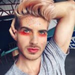 Joey Graceffa Instagram - Something on my face? 😉 Can’t believe my 4th book comes out in 2 days!! Who’s excited for the conclusion to the EDEN series?! Attend the livestream on Tuesday and PRE-ORDER A SIGNED COPY, link in bio! #RebelsOfEden 🌺
