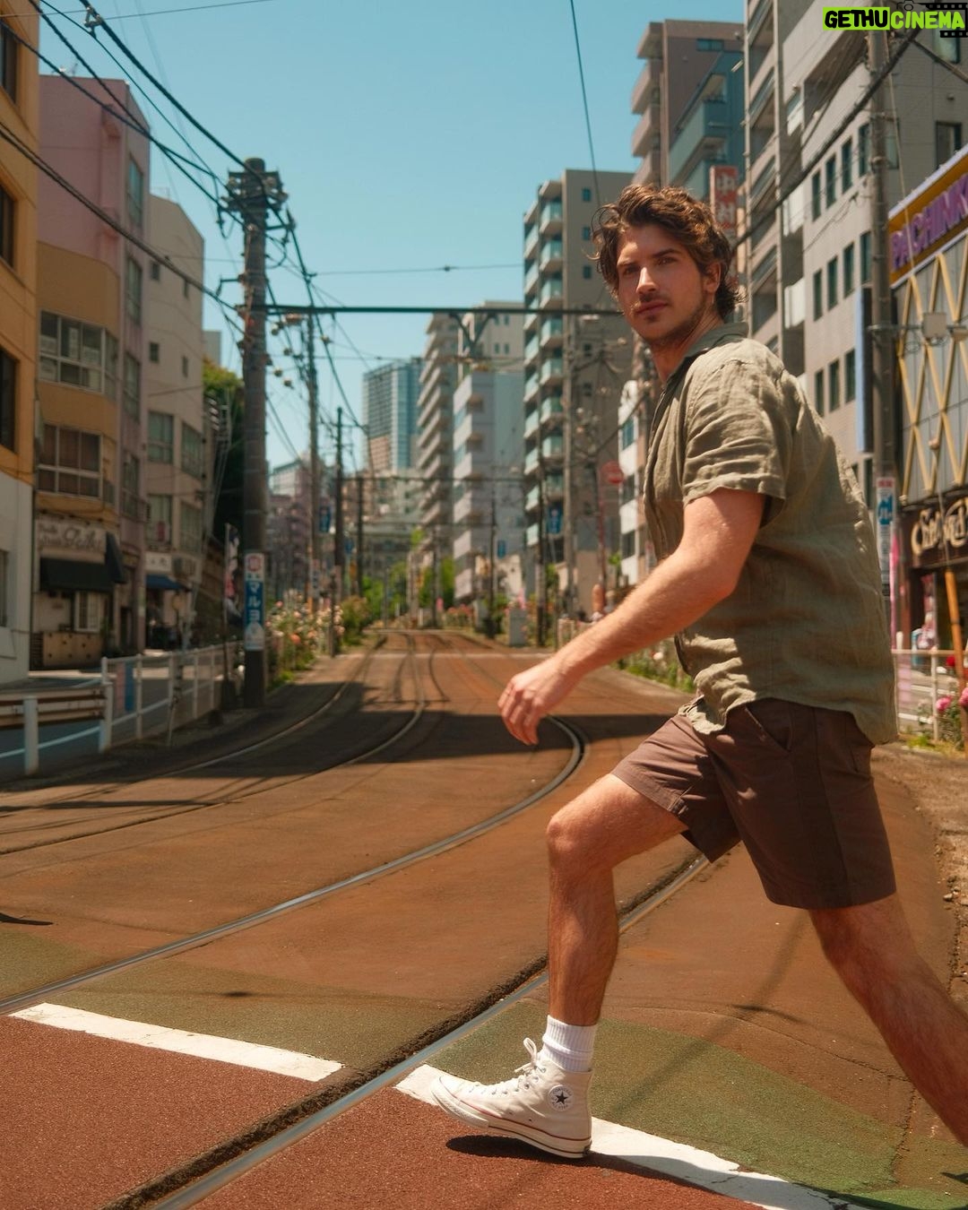 Joey Graceffa Instagram - will you please tell me my hair looks sexy pushed back 💚 Tokyo, Japan