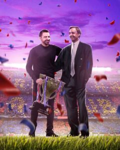 Johan Cruijff Instagram - Congratulations to @fcbarcelona and @xavi for winning LaLiga! 💙❤️ #CruyffLegacy 🎨 @tiptibba Camp Nou