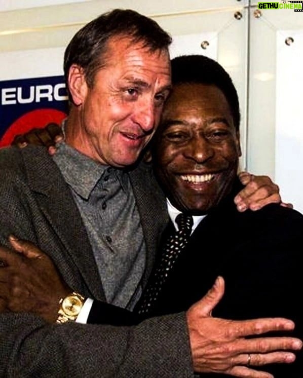 Johan Cruijff - 114.3K Likes - Happy 82th birthday to @pele! 🇧🇷