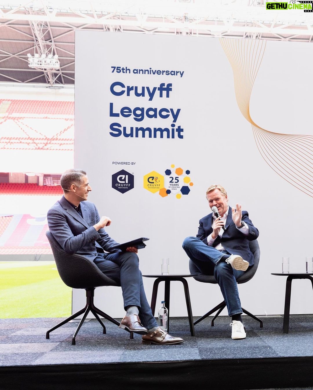 Johan Cruijff Instagram - π Celebrating 75 years of Johanβs legacy with the Cruyff Legacy Summit and the Open Day of the @cruyfffoundation, with a special appearance from King Willem Alexander. ππ³π± Johan Cruijff ArenA
