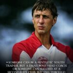 Johan Cruijff Instagram – On the 14th of each month we share one of Johan’s famously brilliant and simple quotes. 💬
 
Today’s is: “Someone can be a fantastic youth trainer, but a disastrous head coach. Or someone can succeed at a second-rate club, but fall through the ice right at the top.” ⚽
 
#CruyffLegacy