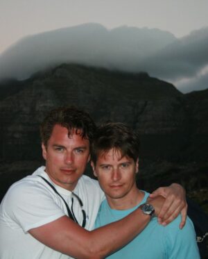 John Barrowman Instagram - My husband will hate me for telling you this but today April 2nd he turns 60. Wish him a happy birthday.  @scottmale and enjoy these pictures. Jb 
.
.
#love #husband #lgbtqia #lgbtq #60 #happybirthday #husband #palmsprings #young #stud