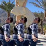 John Barrowman Instagram - Stepping into Saturday watched by an icon. . . #tingtingtangting #dancechallenge #lgbtqia #marilynmonroe #dance #trending #music #palmsprings Palm Springs, California