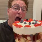 John Barrowman Instagram - I made a Trifle. Funny little fact! The English didn’t “invent” the Trifle, the Scottish did. The Scots have recipes that date back to the late 1500’s! #scotland #food #lgbtqia #desert #palmsprings