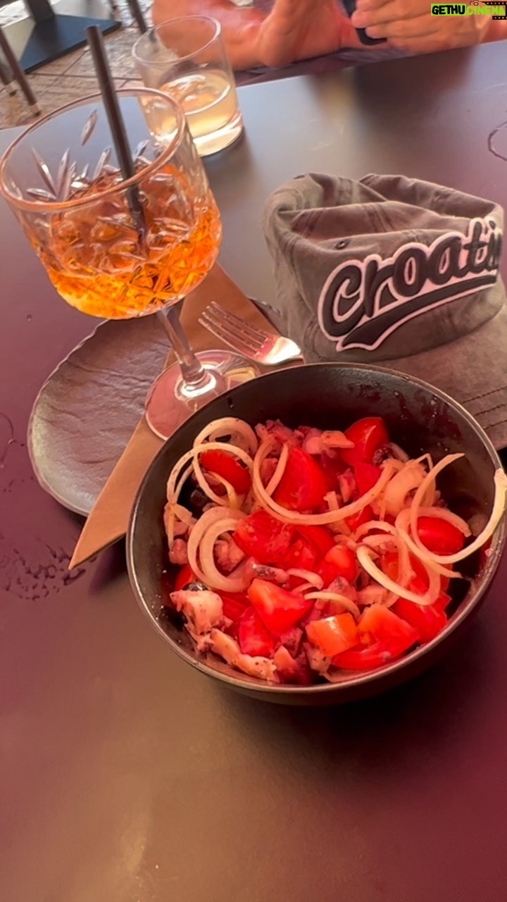 John Barrowman Instagram - A delicious Octopus salad and an Aperol Spritz in Split Croatia. #foodie @aperolspritzofficial #iamoutbound🏳️🌈 #lgbtqia #travel #croatia #husband #foodie #vacation #yachtlife @scottmale @outbound_travel Split, Croatia