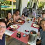 John Barrowman Instagram - Early morning eats with friends from the UK @sophiawalter_ @rileywaltz1 . . #palmsprings #pool #travel #friends #lgbtqia #lgbtq+ #englishbreakfast Palm Springs, California