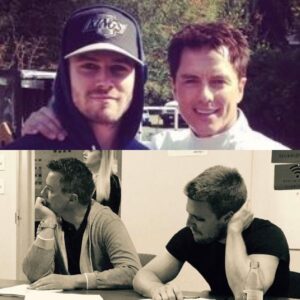 John Barrowman Instagram - Ten years ago our Arrow / DC journey began.  Malcolm Merlyn aka The Dark Archer took me to the loveable dark side. 
The cast, crew and production team will always remain family in my heart. 
Here is a photo dump of some pictures you may or may not have seen. Enjoy. 
Thanks fan family for the incredible journey 
JB 
M. Merlyn
The Dark Archer
.
.
#thecw #warnerbros #arrow #arrowverse #malcolmmerlyn #johnbarrowman #dc #dccomics #cw #fanfamily #lgbtq #lgbtqia