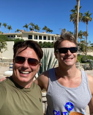 John Barrowman Instagram - Scott and I have been together for 28 years. 
Today we celebrate the ninth anniversary of our marriage in the State of California. 
More than ever it is important to be visible and vocal about love and freedom, as the Supreme Court and the Republican Party have an agenda to try to strip away our right to marry the one we love… 
.
.
#loveislove #marriageequality #humanrightscampaign #anniversary #family #vote #palmsprings #28 #9 #gay #saygay #gaycouples #lgbtq #lgbtqia #lgbtqiaplus #equalrights #love #freedom #scotland #england #wales #northernireland #usa #uk #doglover