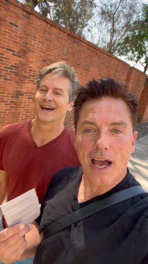 John Barrowman Instagram - We got the senior / pensioner discount!! 
.
#southafrica #lgbtq #johannesburg @apartheidmuseum #mandela #husband #senior #pensioner @scottmale @comicconafrica