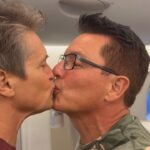 John Barrowman Instagram - It worked… the face at the beginning though and “Are we meant to be here?” The surprise worked. @british_airways we are looking forward to our evening of luxury. Great pjs btw. @scottmale #lgbtq #love #flying #firstclass #surprise #comfort #husband #champagne #Airbus #a380 Heathrow Airport