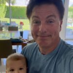 John Barrowman Instagram - Honorary parent now. Induction Completed watch the vid. Yes it was breast milk. #love #family #parenting #trending #trendingreels #lgbtq #baby #uncle #gay #guncle Palm Springs, California