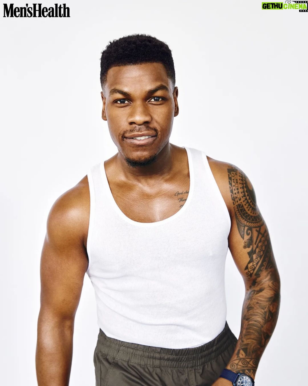 John Boyega Instagram - @menshealthmag cover ready! One of the best shoots I've had and an amazing conversation too. Talking about my latest projects this year and training. Link in bio๐ช๐พ๐ช๐พ๐ช๐พ EIC: @richdorment Photographer: @dannykasirye Writer: @lolaogunnaike Fashion Director: @tedstaffordstyle Styling: @jasonrembert Hair: @staycaked Grooming: @jessicasmalls Visuals Director: @runred Entertainment Director: @whatisnojan